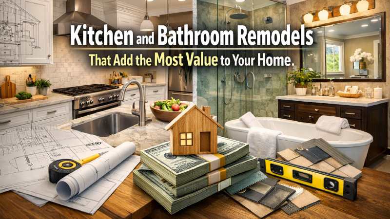 Kitchen and Bathroom Remodels That Add the Most Value to Your Home